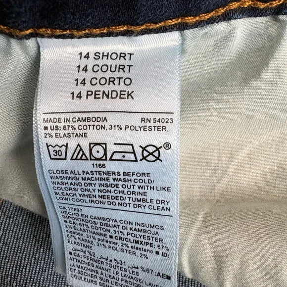 Old Navy Mid-Rise Power Slim Straight Leg Jeans Size 14 Short - Picture 6 of 9